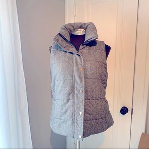 Old Navy Herringbone Puffer Vest - L - EUC